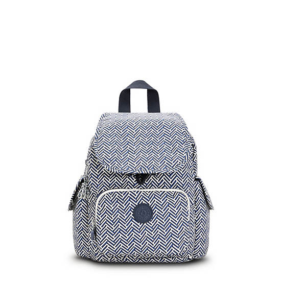 Black White Kipling City Pack Mini Printed Backpacks | 231567SWX