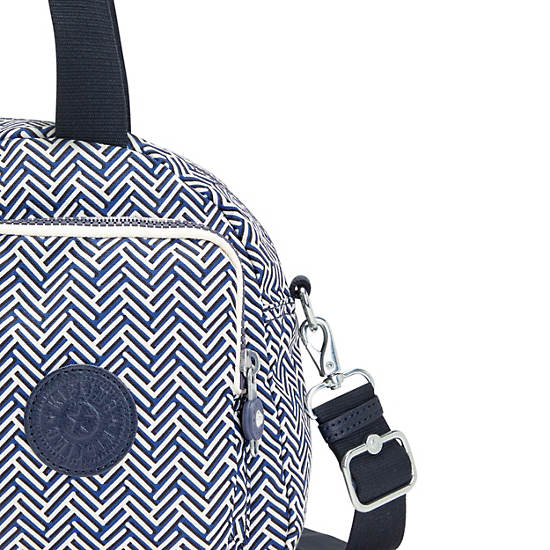 Black White Kipling Cool Defea Printed Shoulder Bags | 845196WVF