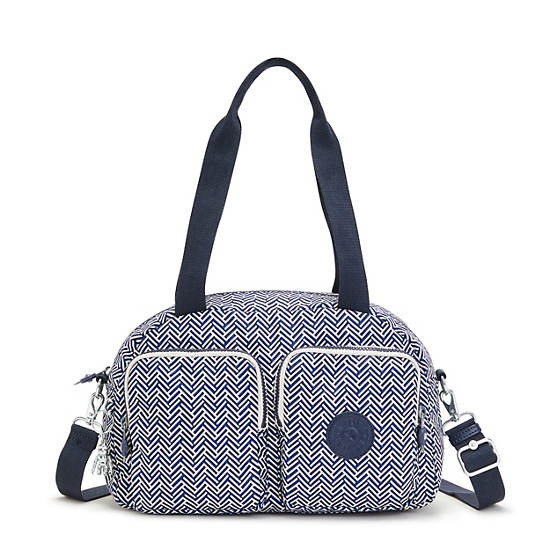 Black White Kipling Cool Defea Printed Shoulder Bags | 845196WVF