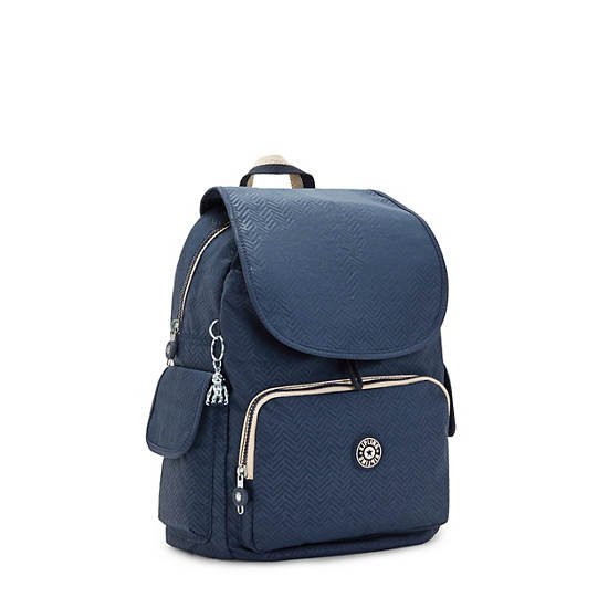 Blue Kipling City Pack Medium Printed Backpacks | 731485CAE