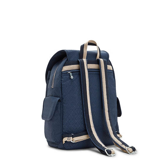 Blue Kipling City Pack Medium Printed Backpacks | 731485CAE