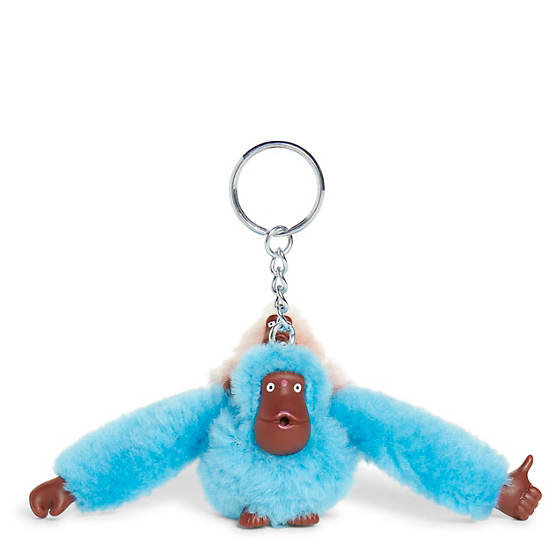 Blue Kipling Mom And Baby Fashion Sven Monkey Keychain Accessories | 027945LMF