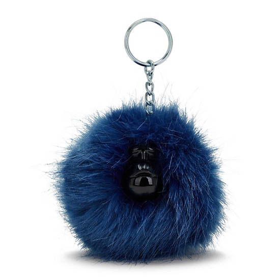 Blue Kipling Pompom Monkey Keychain Accessories | 965208OQV