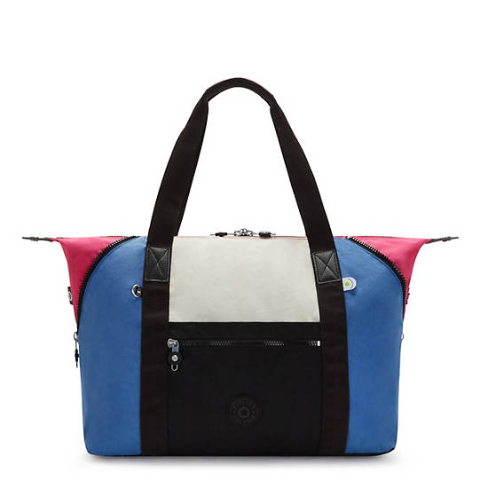 Blue Pink Kipling Art Medium Tote Bags | 418039VLI