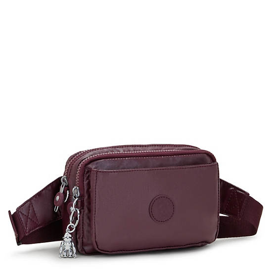 Burgundy Kipling Abanu Multi Metallic Convertible Crossbody Bags | 314528YJP