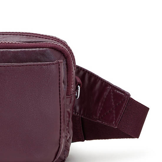 Burgundy Kipling Abanu Multi Metallic Convertible Crossbody Bags | 314528YJP