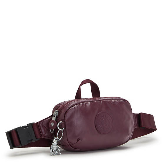 Burgundy Kipling Alys Metallic Waist Bags | 289615ZNP