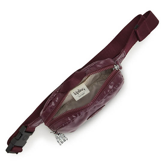 Burgundy Kipling Alys Metallic Waist Bags | 289615ZNP