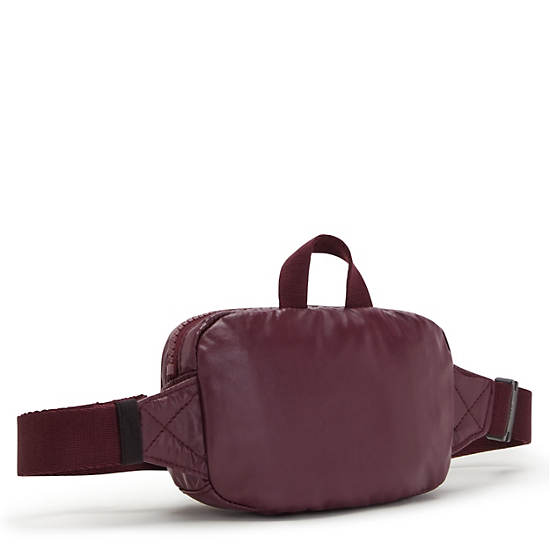 Burgundy Kipling Alys Metallic Waist Bags | 289615ZNP