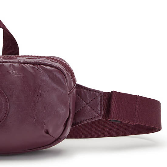 Burgundy Kipling Alys Metallic Waist Bags | 289615ZNP