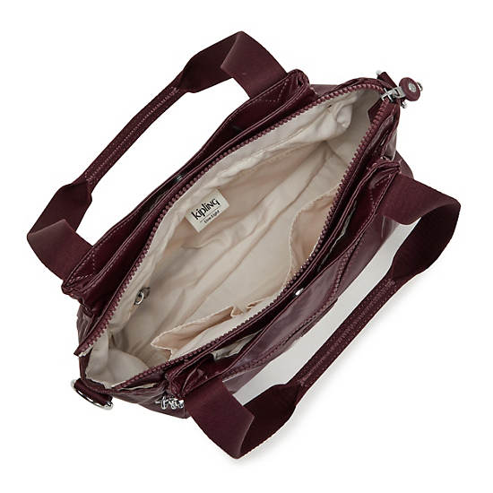 Burgundy Kipling Elysia Metallic Shoulder Bags | 984103CAG