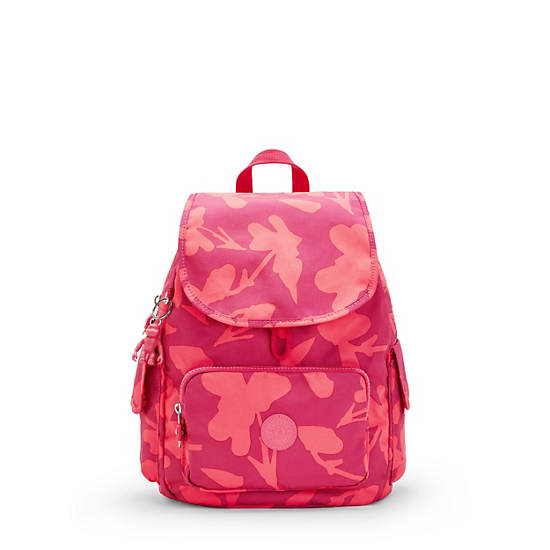 Coral Kipling City Pack Small Printed Backpacks | 568437EIN