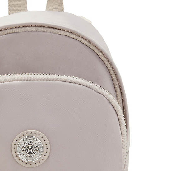 Cream Kipling Delia Compact Metallic Convertible Backpacks | 730142TRD