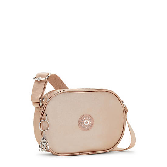 Gold Metal Kipling Gema Metallic Crossbody Bags | 304957BDJ