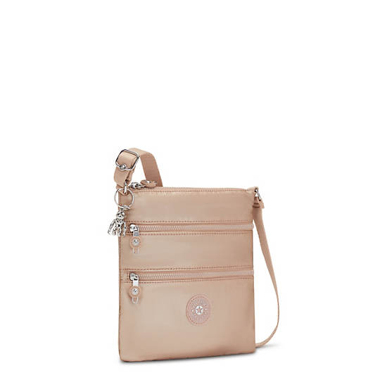 Gold Metal Kipling Keiko Metallic Crossbody Mini Bag | 537194CMK