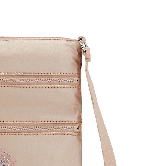 Gold Metal Kipling Keiko Metallic Crossbody Mini Bag | 537194CMK