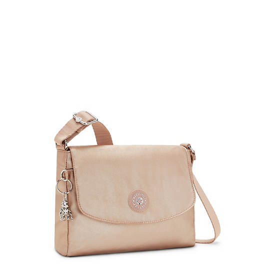 Gold Metal Kipling Tamia Metallic Crossbody Bags | 947083LIO