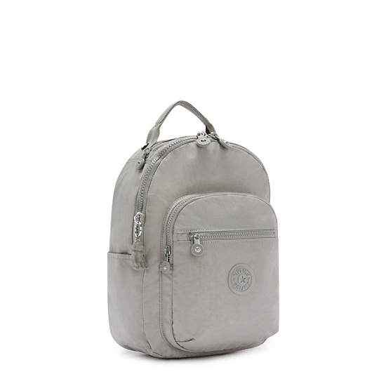 Grey Kipling Seoul Small Classic Tablet Backpacks | 573098JQA