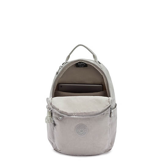 Grey Kipling Seoul Small Classic Tablet Backpacks | 573098JQA