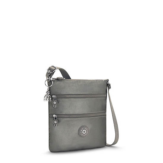 Grey Metal Kipling Keiko Metallic Crossbody Mini Bag | 971206RWJ