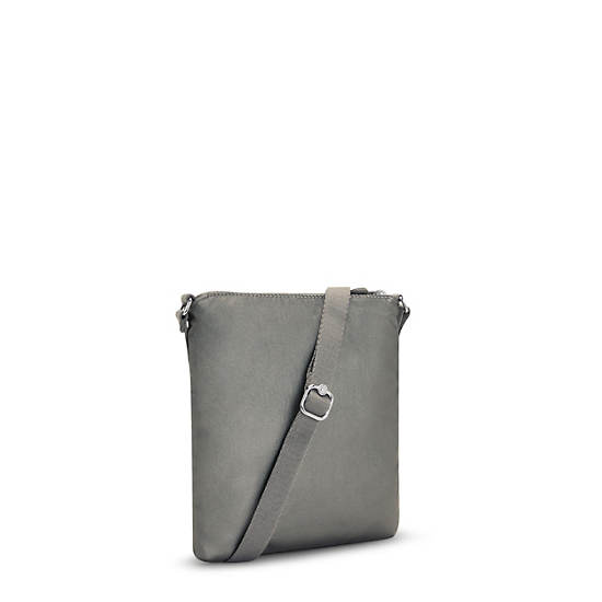 Grey Metal Kipling Keiko Metallic Crossbody Mini Bag | 971206RWJ