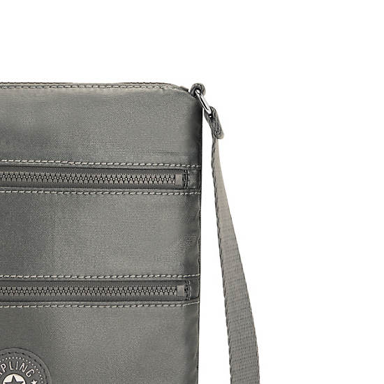 Grey Metal Kipling Keiko Metallic Crossbody Mini Bag | 971206RWJ