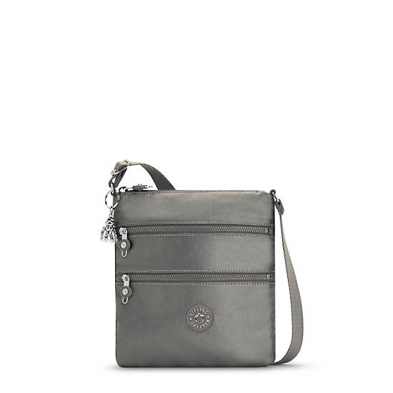 Grey Metal Kipling Keiko Metallic Crossbody Mini Bag | 971206RWJ