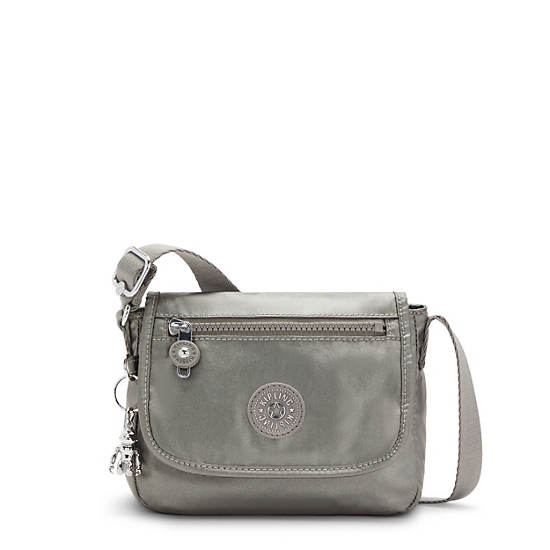 Grey Metal Kipling Sabian Metallic Crossbody Mini Bag | 764913BHV