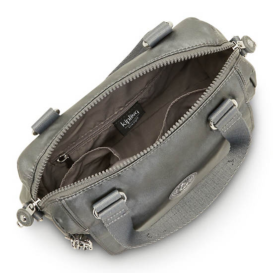 Grey Metal Kipling Zeva Metallic Handbag | 648157YXH