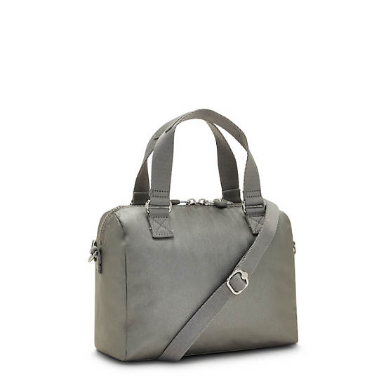 Grey Metal Kipling Zeva Metallic Handbag | 648157YXH