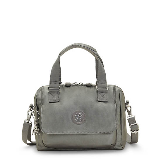 Grey Metal Kipling Zeva Metallic Handbag | 648157YXH