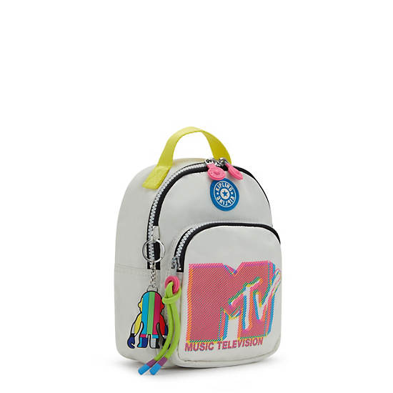 Grey Pink Kipling Alber MTV 3-in-1 Convertible Mini Backpacks | 159367QND