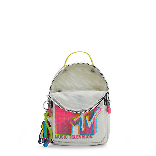 Grey Pink Kipling Alber MTV 3-in-1 Convertible Mini Backpacks | 159367QND