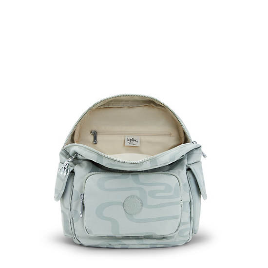 Light Blue Kipling City Pack Small Classic Printed Backpacks | 054136VND