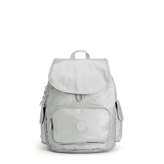 Light Metal Kipling City Pack Small Metallic Backpacks | 279658IRE