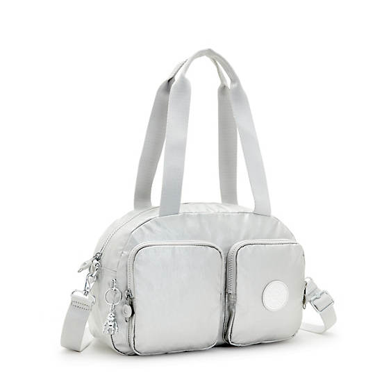 Light Metal Kipling Cool Defea Metallic Shoulder Bags | 016372HQZ