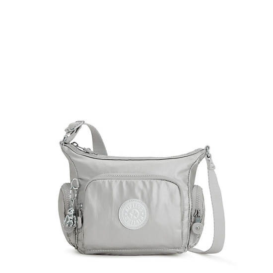 Light Metal Kipling Gabbie Mini Metallic Crossbody Bags | 357014PVW