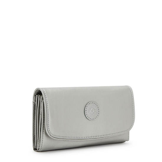 Light Metal Kipling Money Land Metallic Snap Wallets | 907185KXA