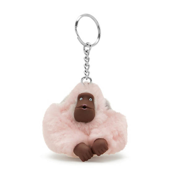 Light Pink Kipling Mom And Baby Classic Monkey Keychain Accessories | 102794GYD