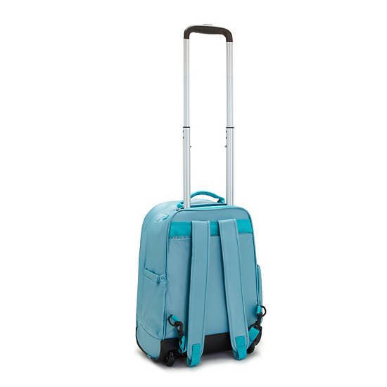 Light Turquoise Kipling Gaze Large Metallic Rolling Backpacks | 742319UOJ