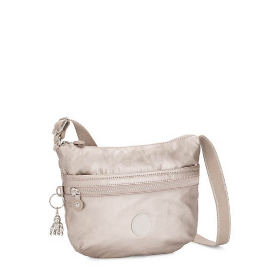 Metal Kipling Arto Small Metallic Crossbody Bags | 964837QEV