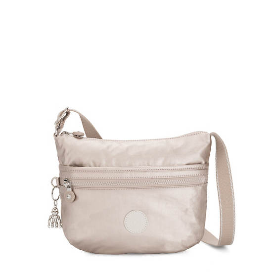 Metal Kipling Arto Small Metallic Crossbody Bags | 964837QEV