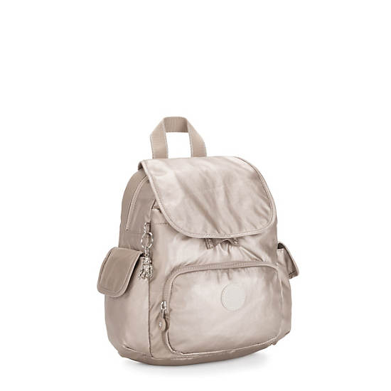 Metal Kipling City Pack Mini Metallic Backpacks | 403169WIP