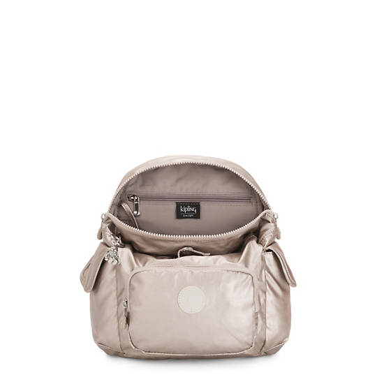 Metal Kipling City Pack Mini Metallic Backpacks | 403169WIP