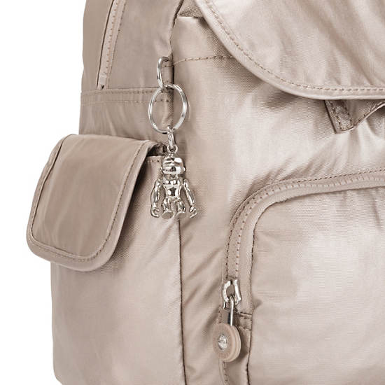 Metal Kipling City Pack Mini Metallic Backpacks | 403169WIP