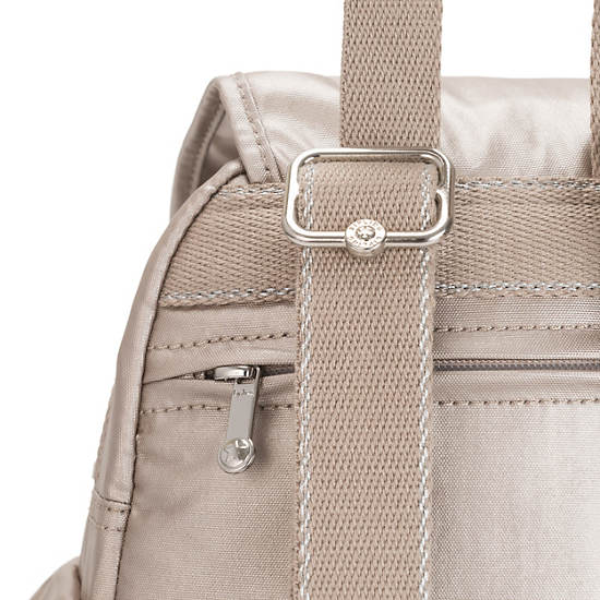 Metal Kipling City Pack Mini Metallic Backpacks | 403169WIP