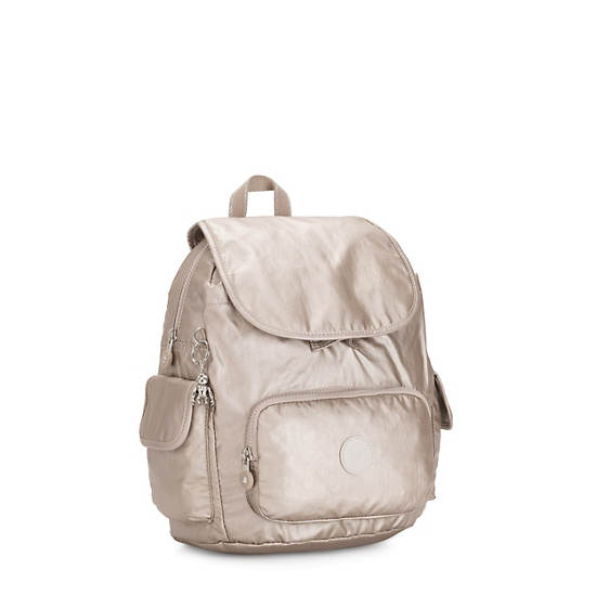 Metal Kipling City Pack Small Metallic Backpacks | 519407OIN