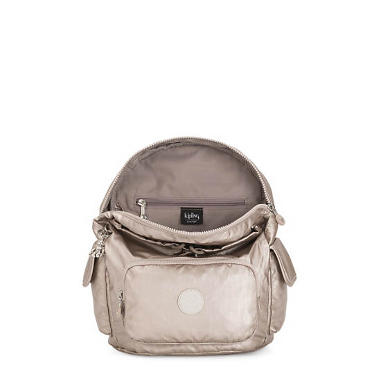 Metal Kipling City Pack Small Metallic Backpacks | 519407OIN