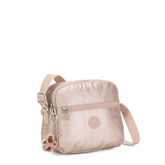 Metal Kipling Keefe Metallic Crossbody Bags | 872653HGX