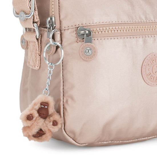 Metal Kipling Keefe Metallic Crossbody Bags | 872653HGX